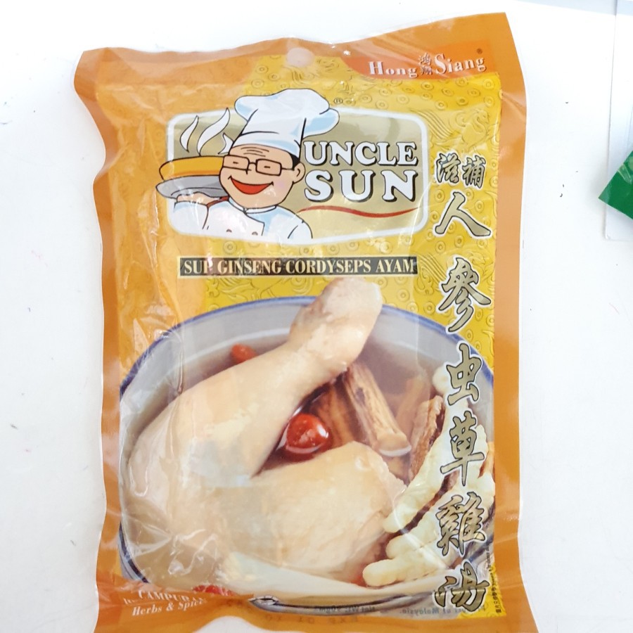 

Ulat Salju Jamur Cordyceps Dong Chong Chao Ayam Gingseng Asli UncleSun herbal rempah