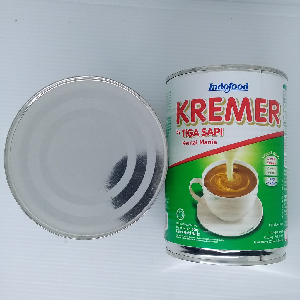 

INDOFOOD KREMER SUSU TIGA SAPI kaleng 500 gram / KREMER KENTAL MANIS