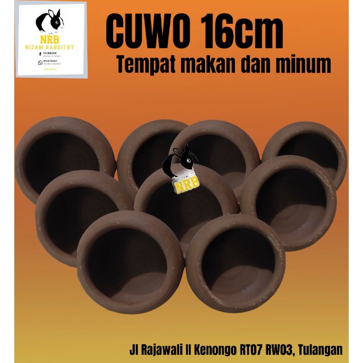 Tempat Pakan Kelinci / Cuwo Diameter 16 Cm