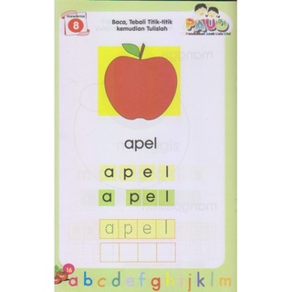 Jual BUKU BIMBEL MEWARNA MENEBALI MENULIS HURUF ANAK PAUD TK SERI BUAH