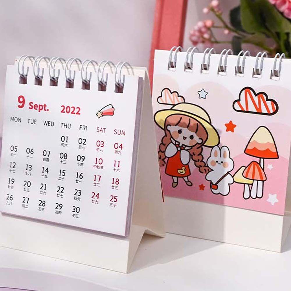 Lanfy 2023kalender Rumah Siswa Sekolah Kelinci Perlengkapan Kantor Stationery Jadwal Organizer Desktop Stationery