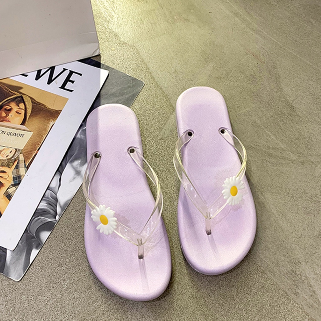 SANDAL JEPIT WANITA MOTIF DAISY BENING