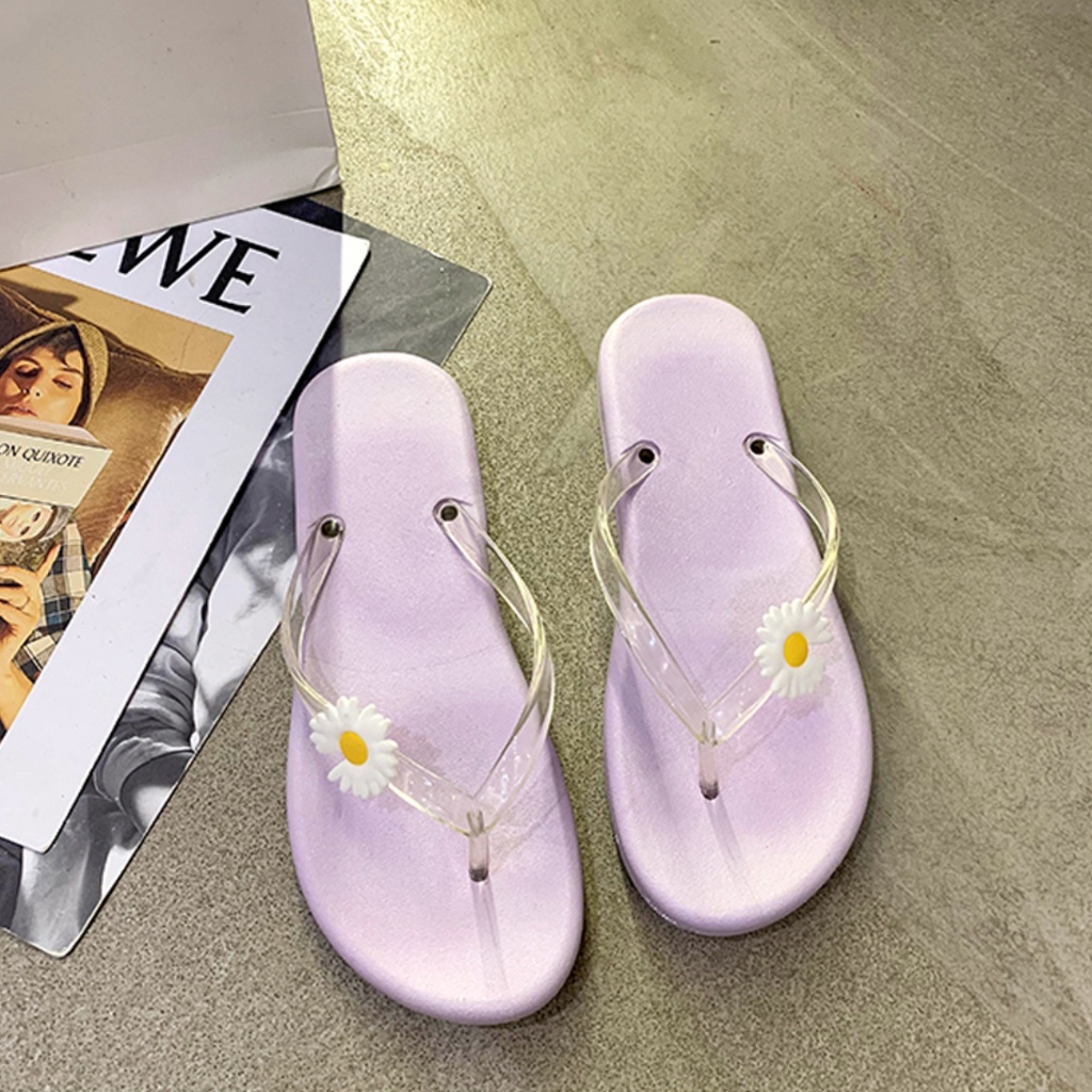 SANDAL JEPIT WANITA MOTIF DAISY BENING