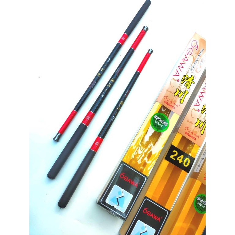 Joran Tegek Ogawa Gindara 180 210 240 270 300 360 Carbon Ruas Pendek kuat