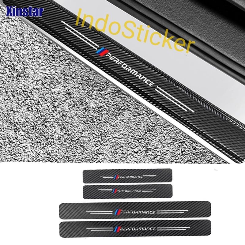 4pcs stiker karbon pelindung bawah pintu mobil Agya jazz avanza stiker karbon erformance semua mobil