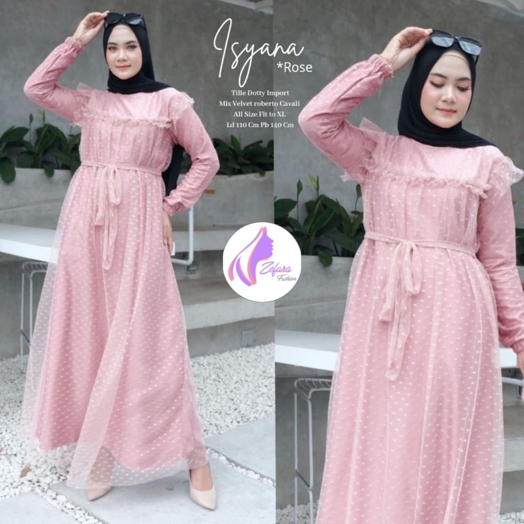 GAMIS ISYANA TILE DOTTY / DOTTY DRESS / GAUN BRIDESMAID MODERN / GAMIS KONDANGAN DRESS TILE TERBARU