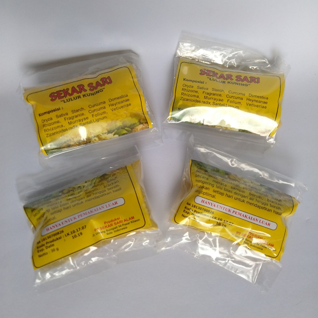 Lulur Kuning Sekar Sari Original 30gr