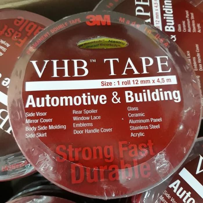 

Promo Double Tape 3M VHB 12 mm x 4.5 m - Tebal Empuk Foam Isolasi - 3 eM M Limited