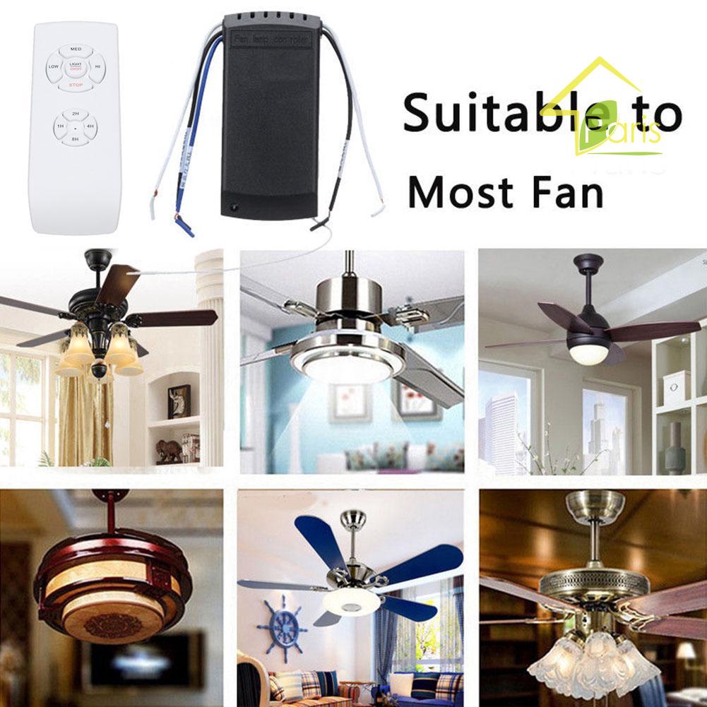 Paready Ceiling Fan Lamp Remote Controller Kit Timing Wireless Intelligent Switch Shopee Indonesia