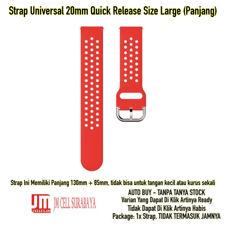 R33 Tali Jam Tangan Strap Universal Lugs 20mm Quick Release Size Large