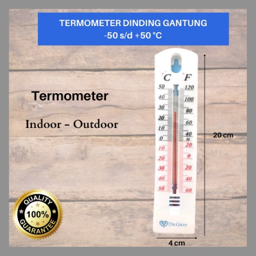 Thermometer - Termometer Dinding - Termometer Ruangan - Alat Ukur Suhu - THD2