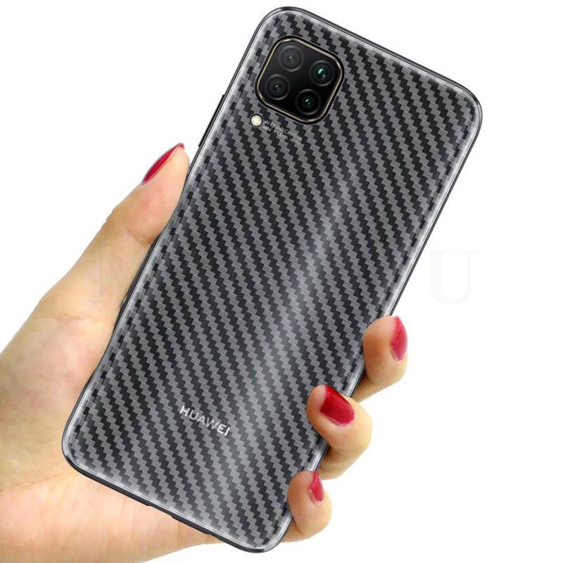 2pcs Film Pelindung Layar Belakang Bahan Carbon Fiber 3d Untuk Huawei Mate 8 9 10 20 30 40 Pro