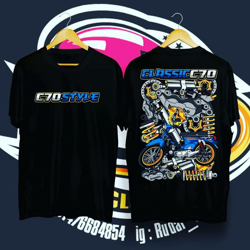 Kaos C70 Honda C70 C70hits C70 Baju C70 Cod Shopee Indonesia