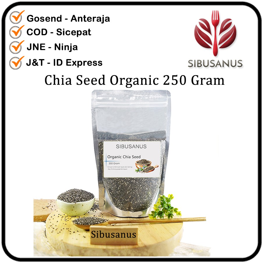 

Black Chia Seed Organic 250 Gram - Organic Black Chia Seed 250 Gr - Biji Chia Hitam Organik 250 Gram