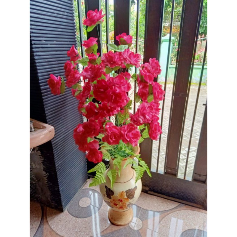 bunga hias guci cantik