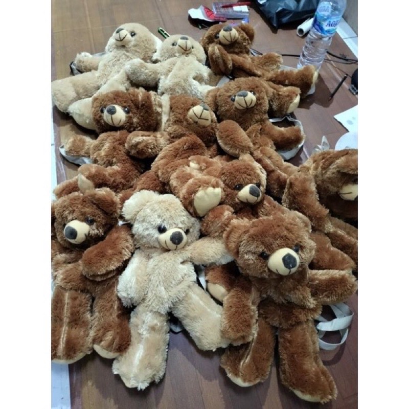 ransel boneka bulu Motif boneka lucu Tedy bear ransel qrizly