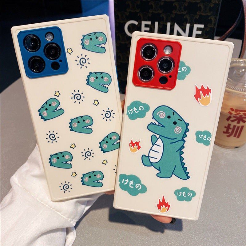 Right Angle Design Dinosaur Pattern IPhone 12 7 8Plus SE X XS XR XSMAX 11 11promax Silicone Phone Case Kws4