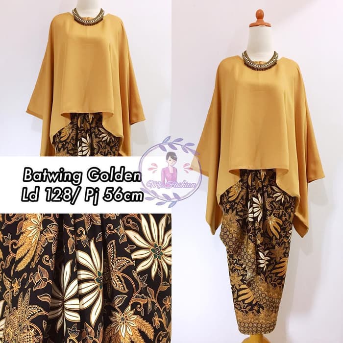 Setelan Kebaya Batwing / Kebaya Kalong JUMBO Grey