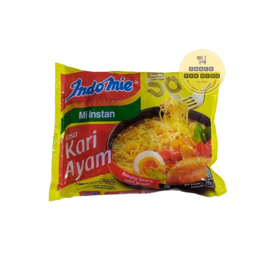 Indomie Mie Rasa Kari Ayam /Indomie Kari Ayam 72 Gr/ Indomie Kuah Kari Ayam