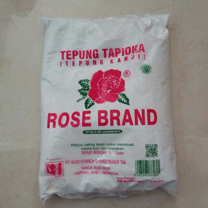 

Tepung Tapioka (Tepung Kanji) Rose Brand 500 gram