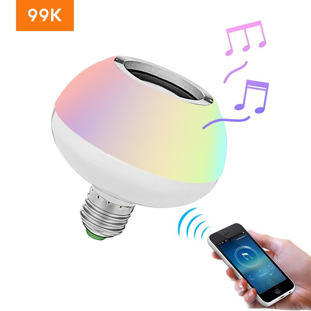 99K Bohlam Lampu LED Speaker Bluetooth Dengan Musik RGB 