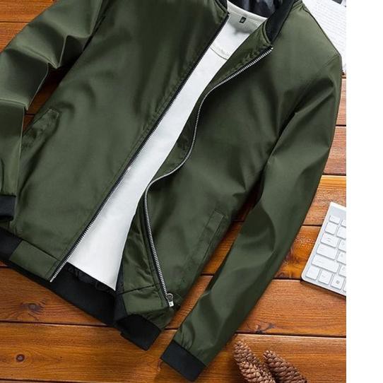 ✩ JAKET PRIA BAHAN POLYESTER IMPOR/JAKET KASUAL/JAKET BOMBER ♚