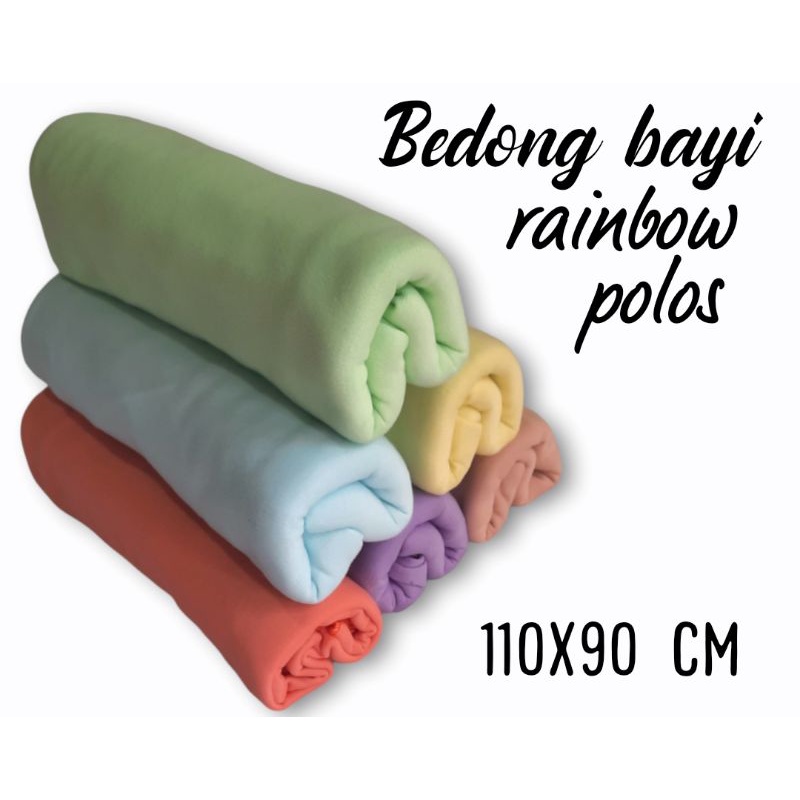 Bedong bayi rainbow lembut isi 3/6pcs