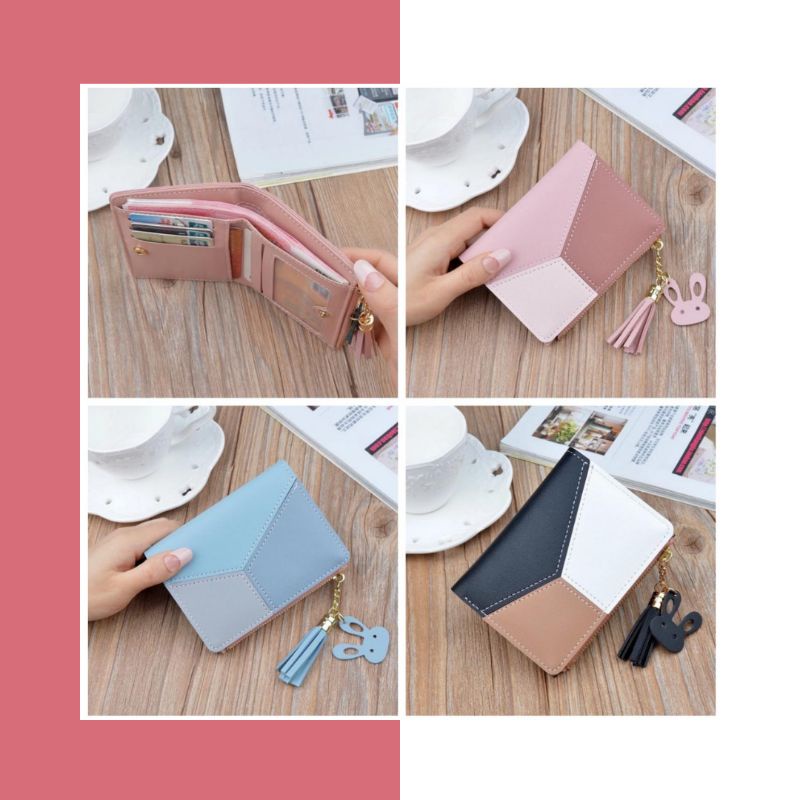 DOMPET ALEXA LIPAT MINI WANITA DOVE KELLY BELLY MINI KOREAN FASHION WALLET LIPAT IMPORT LUCU