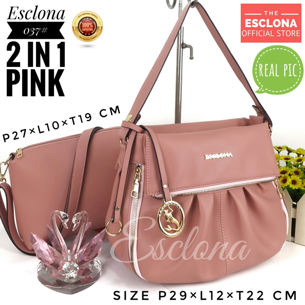 TAS WANITA BATAM ESCLONA 037 TAS TANGAN HANDBAG SELEMPANG WANITA TAS KERJA IMPORT WANITA FASHION S2