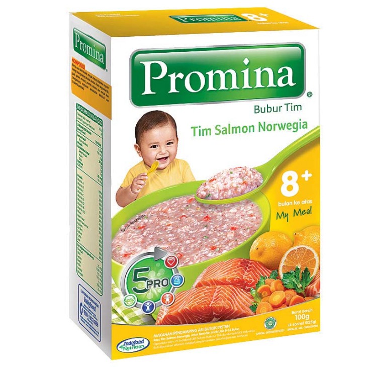 PROMINA 8+ TIM SALMON NORWEGIA 100GR / BUBUR BAYI