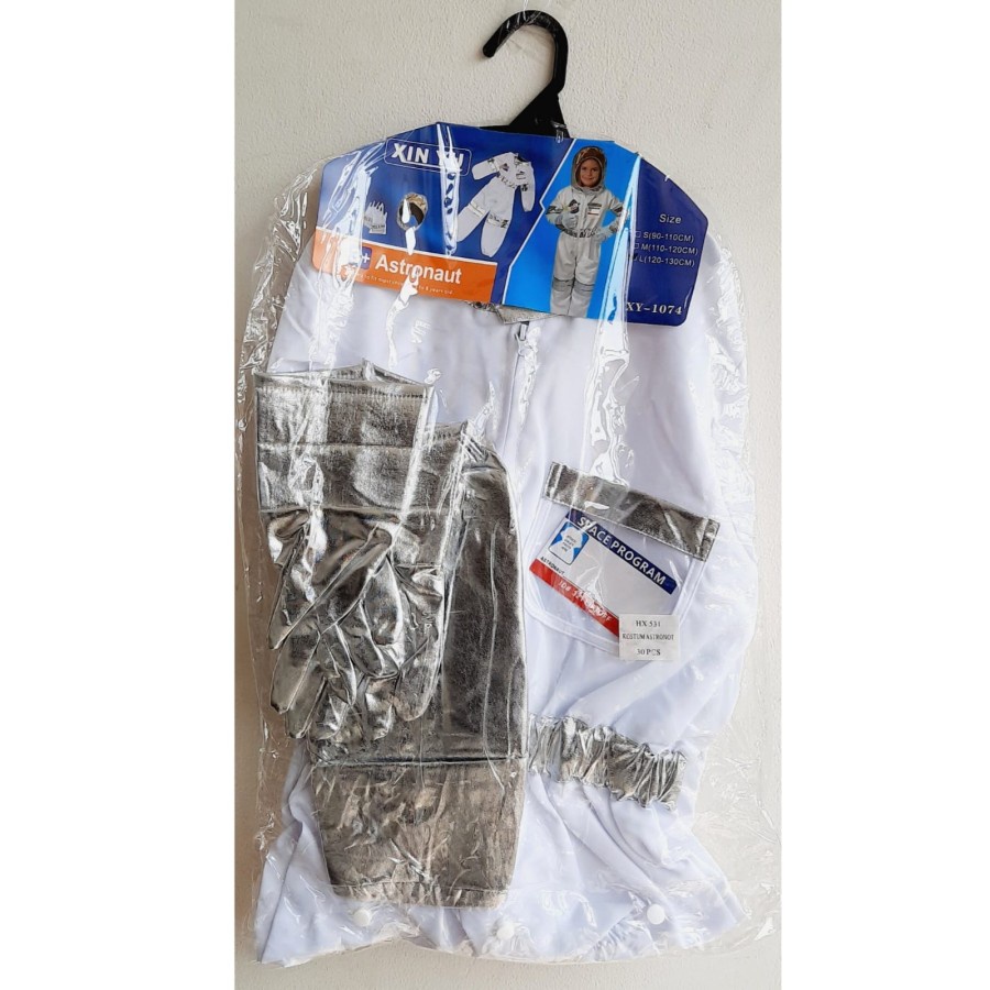 Kostum Astronaut Pesta Tema Helm Astronot Cosplay Kado Anak Space Suit