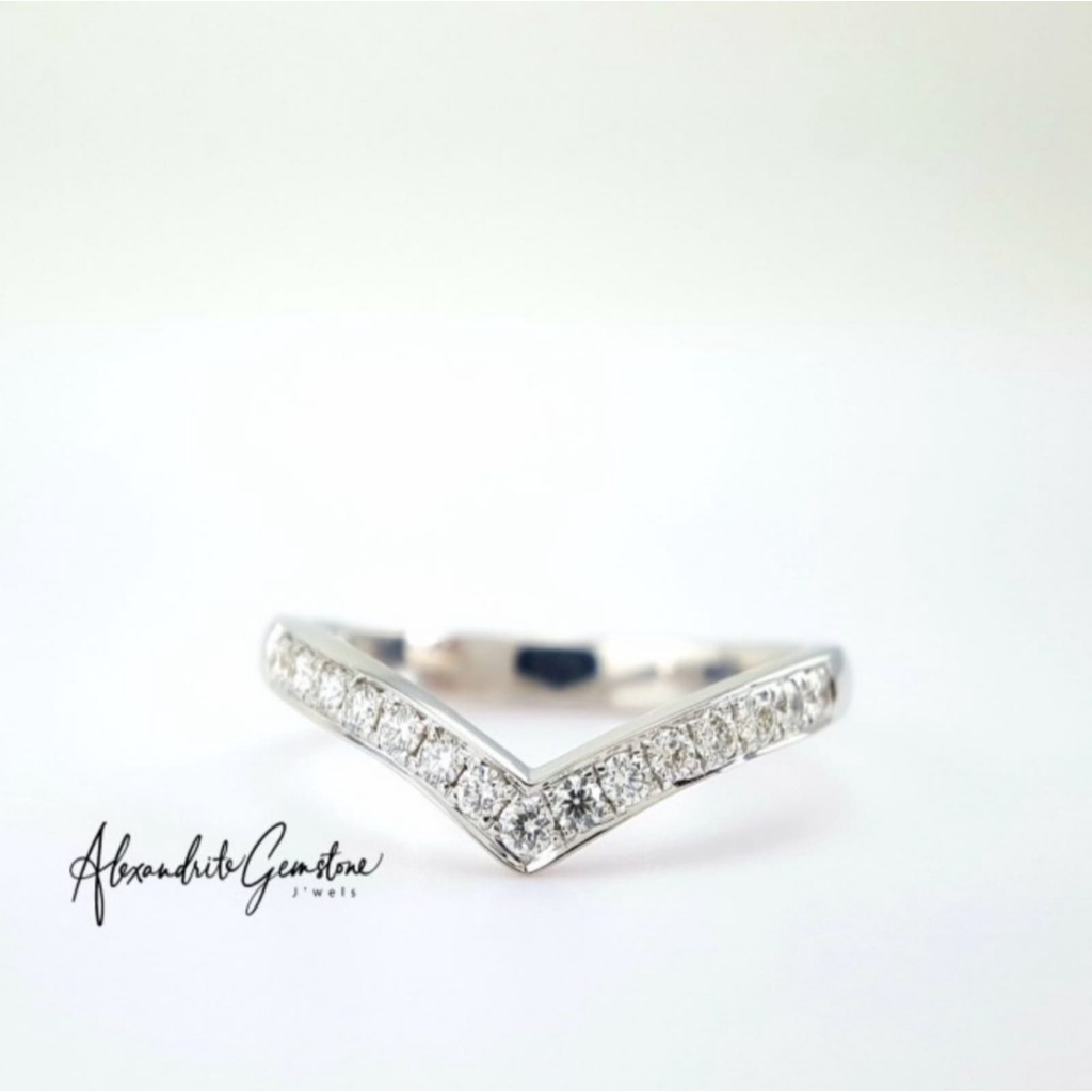 AG Jewellery D0222005- Cincin Emas Berlian Listring V