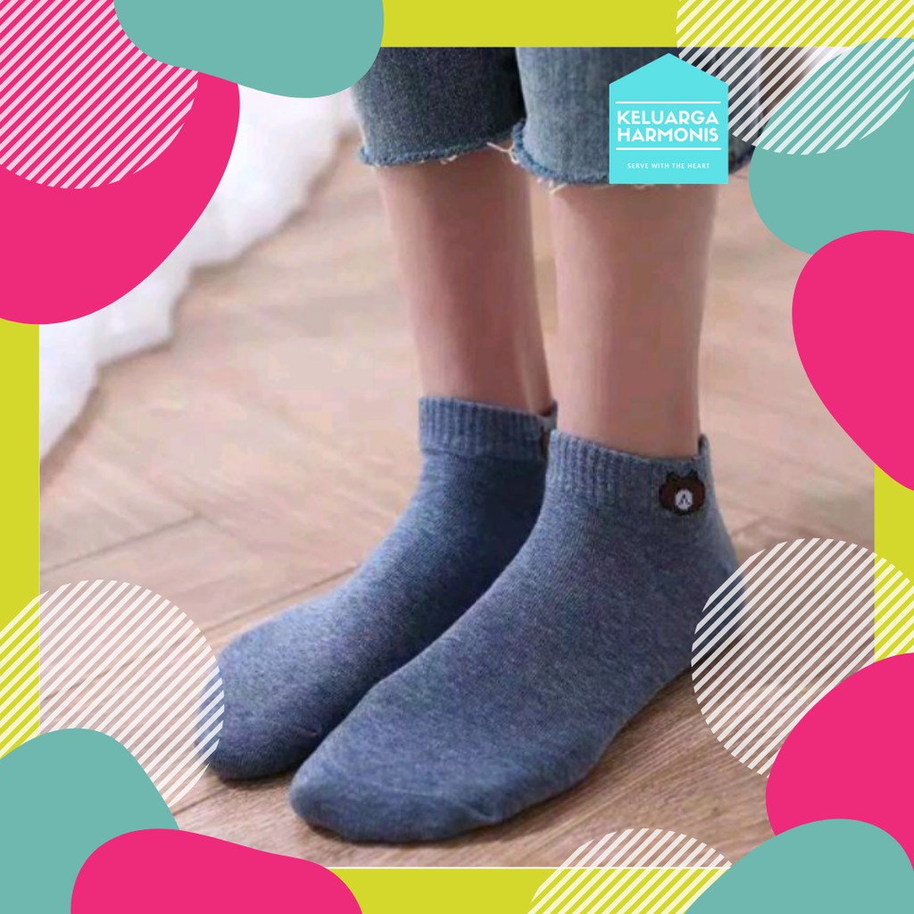 Kaos Kaki Motif Beruang Kartun