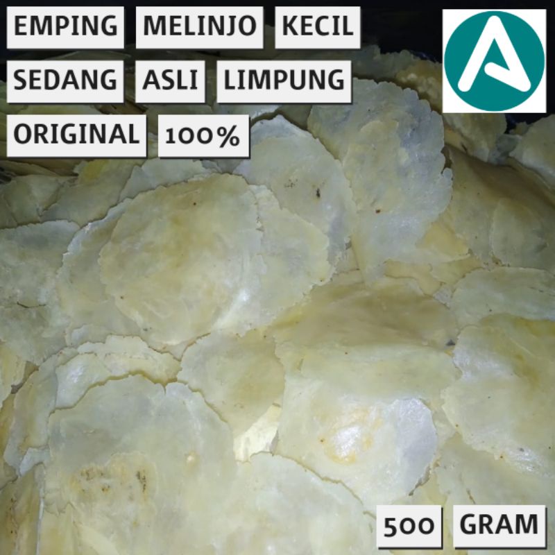 

Emping melinjo kecil sedang (3-4 biji) 500 gram asli Limpung Batang