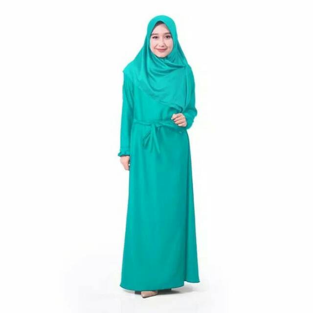 Baju Muslim Gamis Wanita Murah Toska Polos
