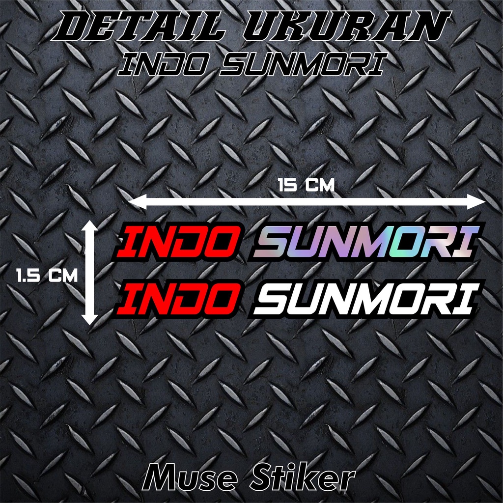 stiker cutting INDO SUNMORI logo motor hellm mobil terbaru viral keren hologram murah