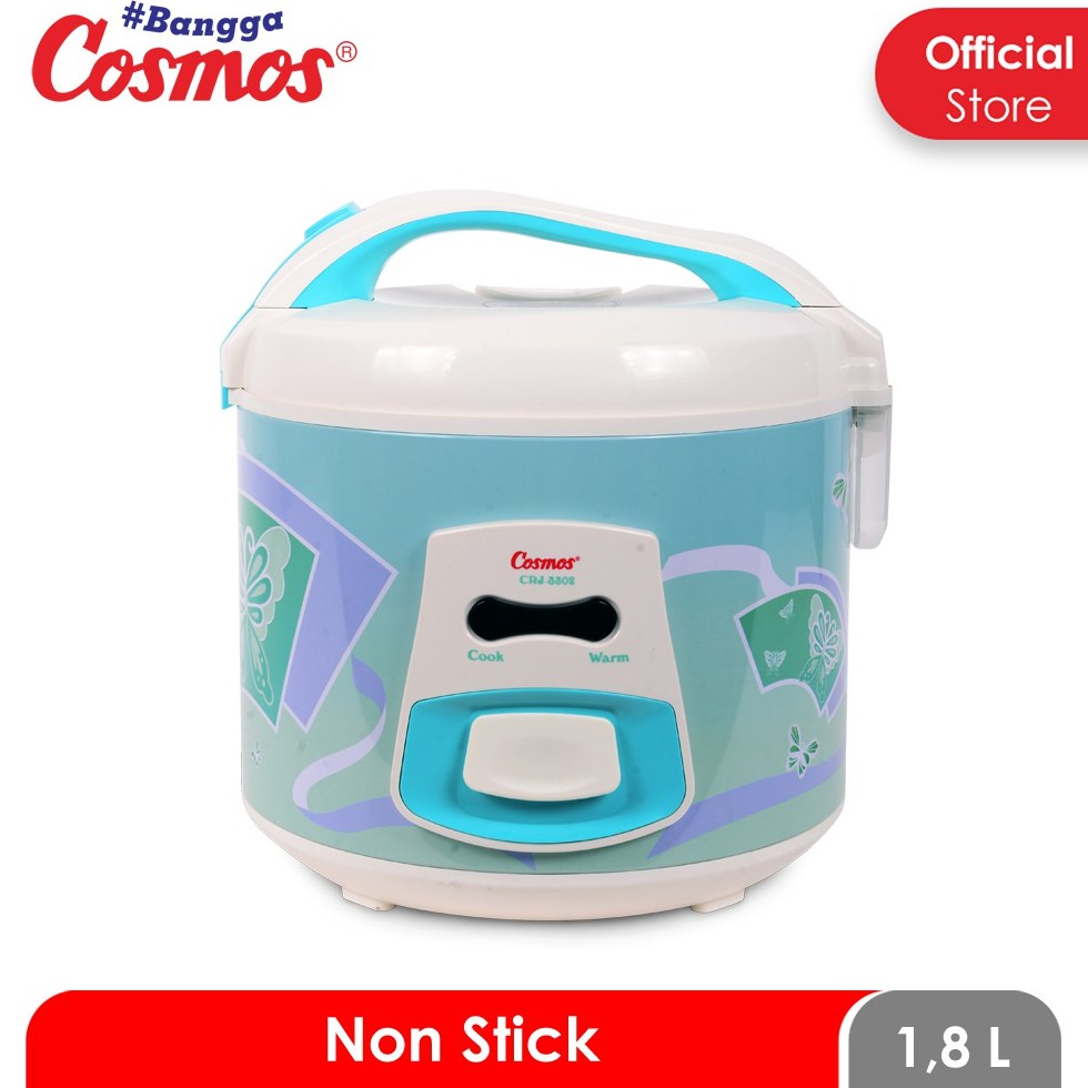 Cosmos CRJ3302 Rice Cooker / Magic Com 1.8 Liter 3 in 1 Bonus Gelas Ukur dan Sendok Nasi