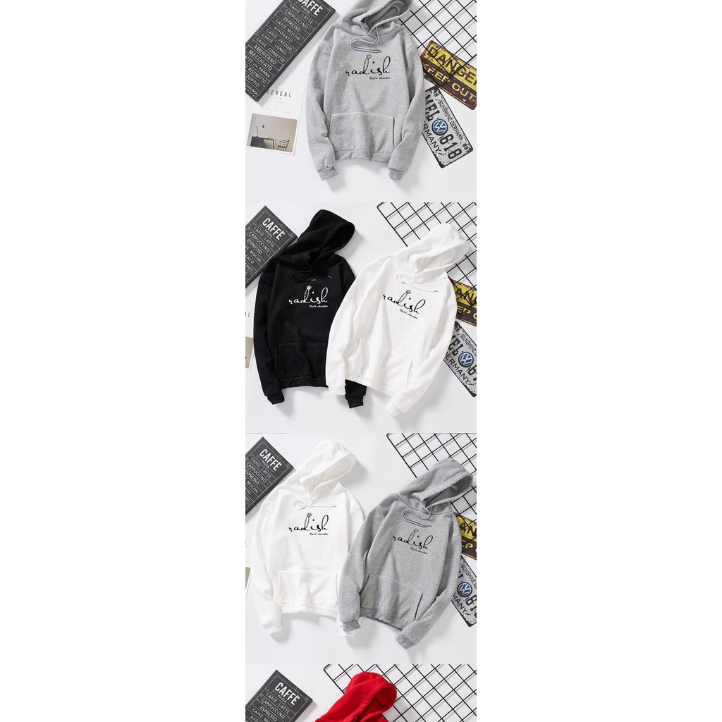 SIze Fit XL SW046 - Sweater Hoodie Wanita Radish-6