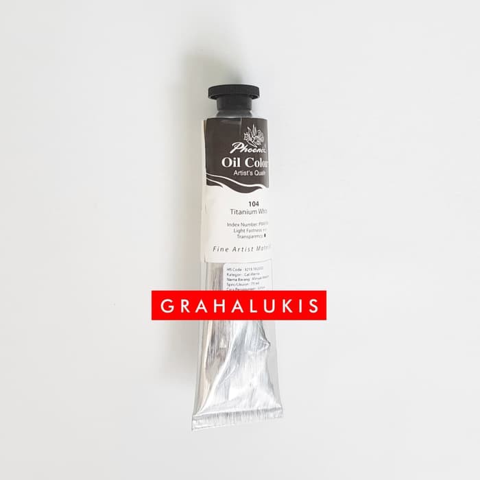 

Phoenix Oil Paint 200 ml Titanium white / Cat Minyak Phoenix Putih