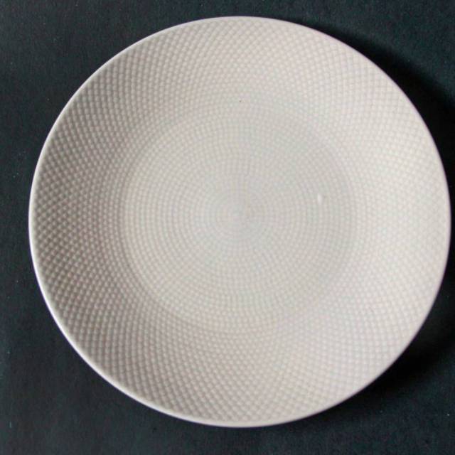 (DAPOORAN) Baby Pink Caviar Salad Plate / Sharing plate white / Piring sharing  putih