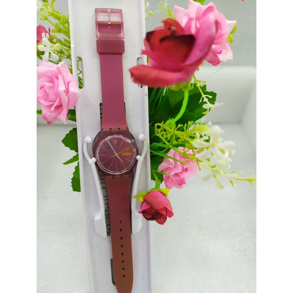 Swatch GP701 Jam Tangan Karet Unisex Sneaky Peaky Analog Original Resmi