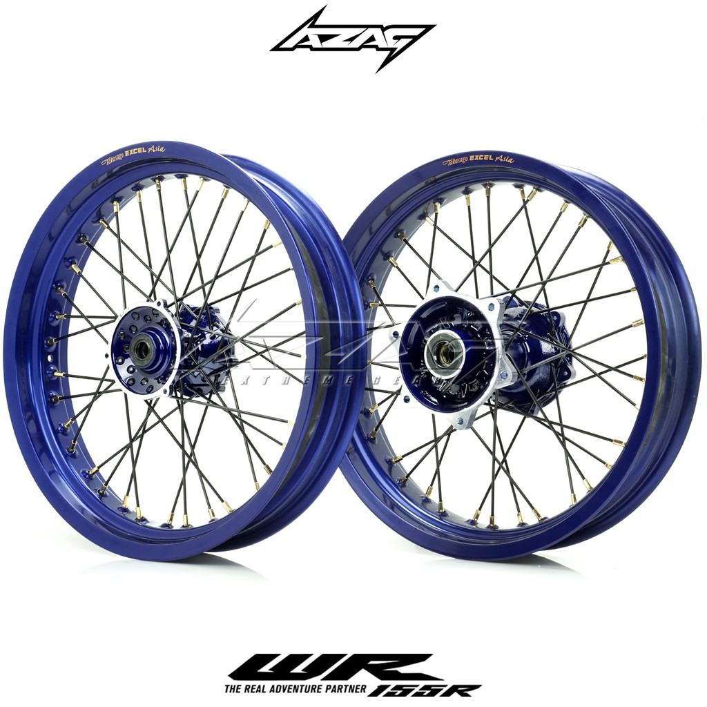 VELG SET SUPERMOTO WR155 EXCEL TAKASAGO ASIA TROMOL ORIGINAL COATING