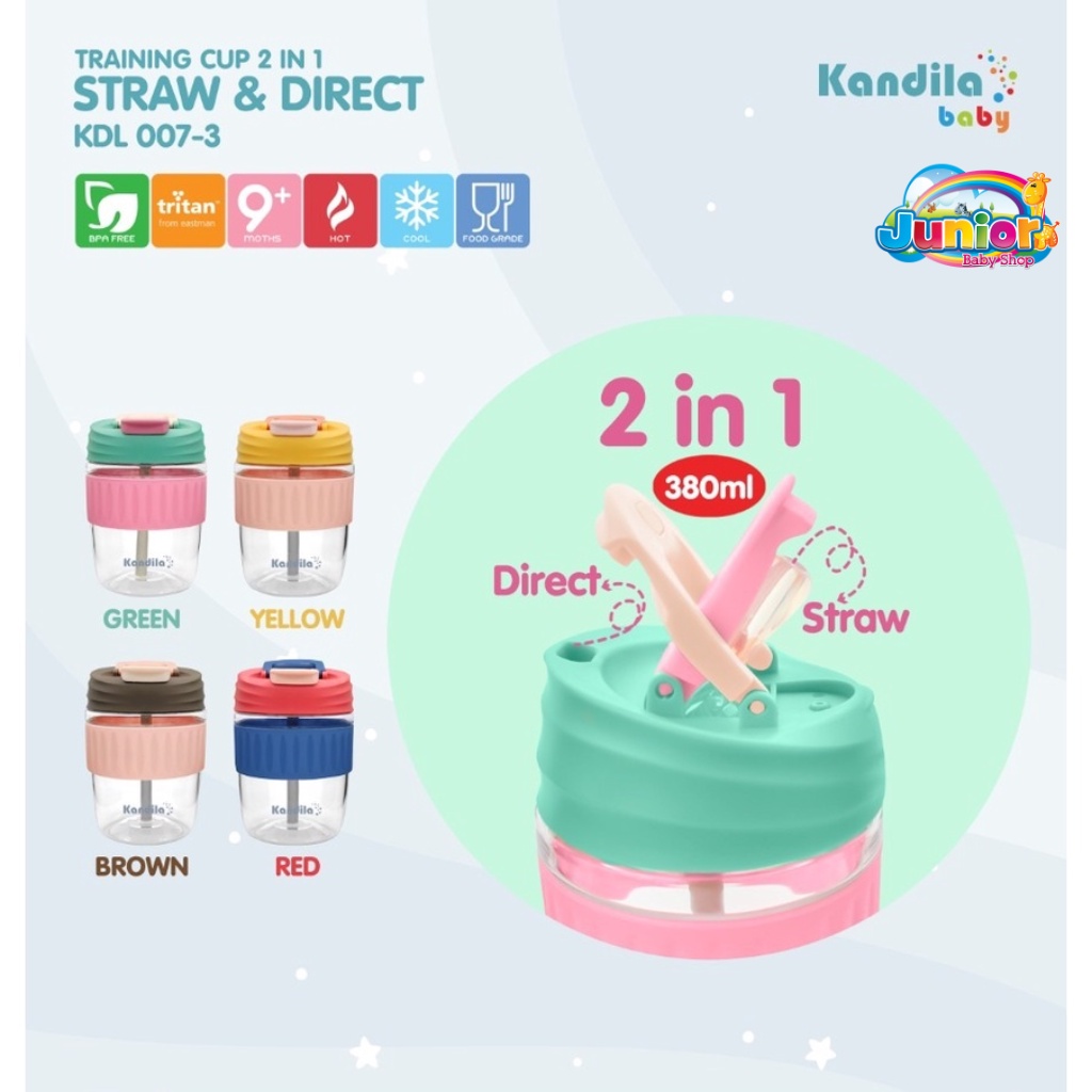 Kandila Baby Training Cup 2in1 Straw And Direct