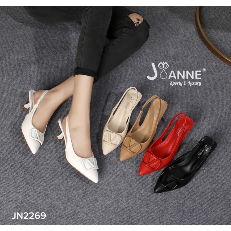 RESTOCK! [ORIGINAL] JOANNE Slingback High Heels Shoes Sepatu Hak #JN2269