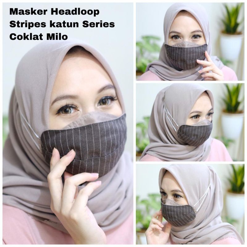 Jual Masker Hijab D Katun Strip Masker Kerja Masker Non Medis Masker Wanita Masker Hijab Masker