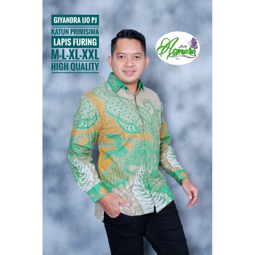 GIYANDRA IJO ASMARA BATIKSOLOAMANAH KEMEJA BAJU BATIK PRIA SOLO LENGAN PANJANG PENDEK LAPIS FURING ATASAN BATIK PREMIUM MODERN KATUN HALUS WIJAYA KUSUMA ALASKA PINK DEWO CEMANI LENTERA PRAJA BUMI LISANG GENI KLABANG ASMARA PEKSI JIWO KENCONO UNGU GIYANDRA