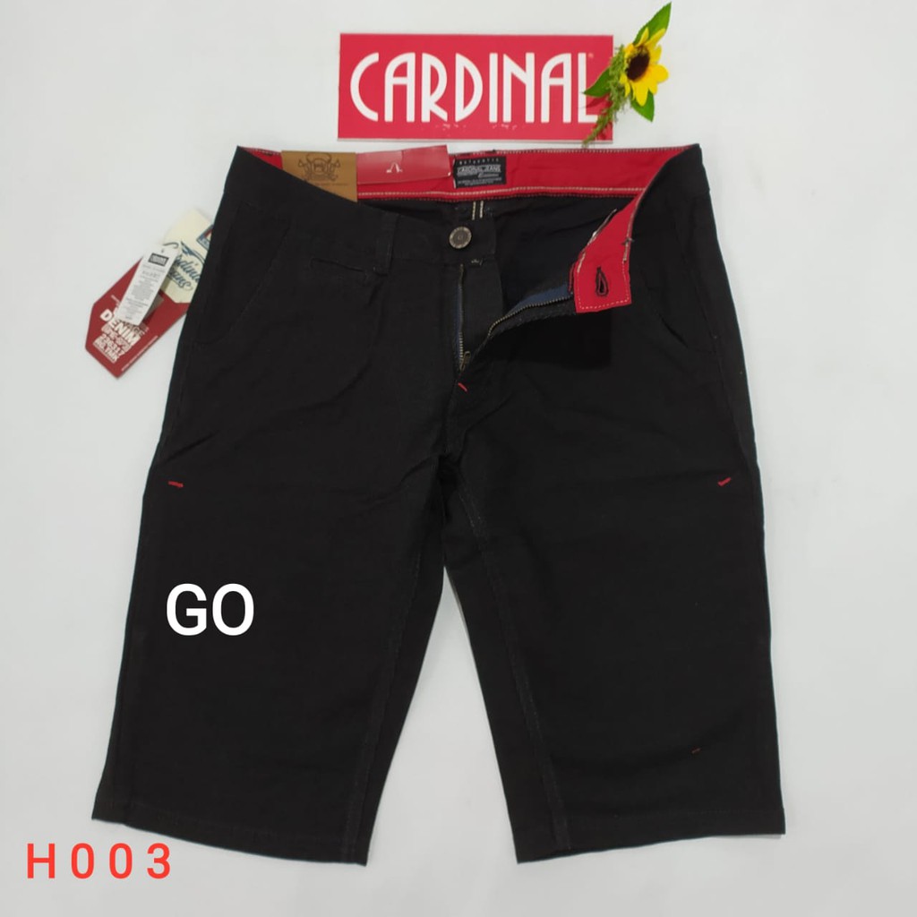 gof 32-CBV CARDINAL JEANS Celana Pria Celana Pendek Bermuda Casual Sobek Slimfit Reguler Fit Reguler