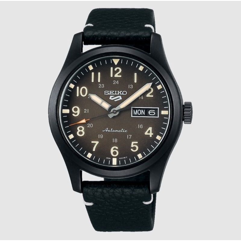 Jam Tangan Pria Seiko 5 Sports SRPG41K1 Automatic Black Leather Strap