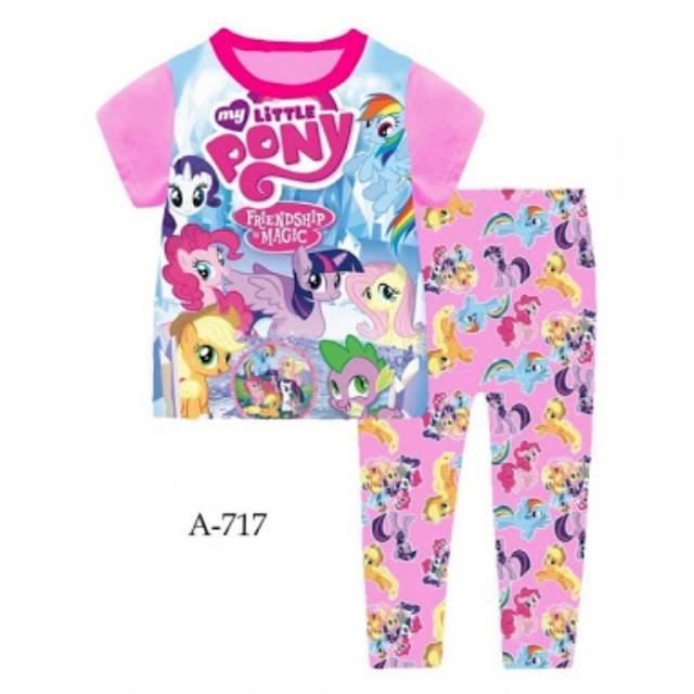 (1-7th)Setelan Little pony,piyama little pony,baju anak perempuan little pony,setelan anak cewek