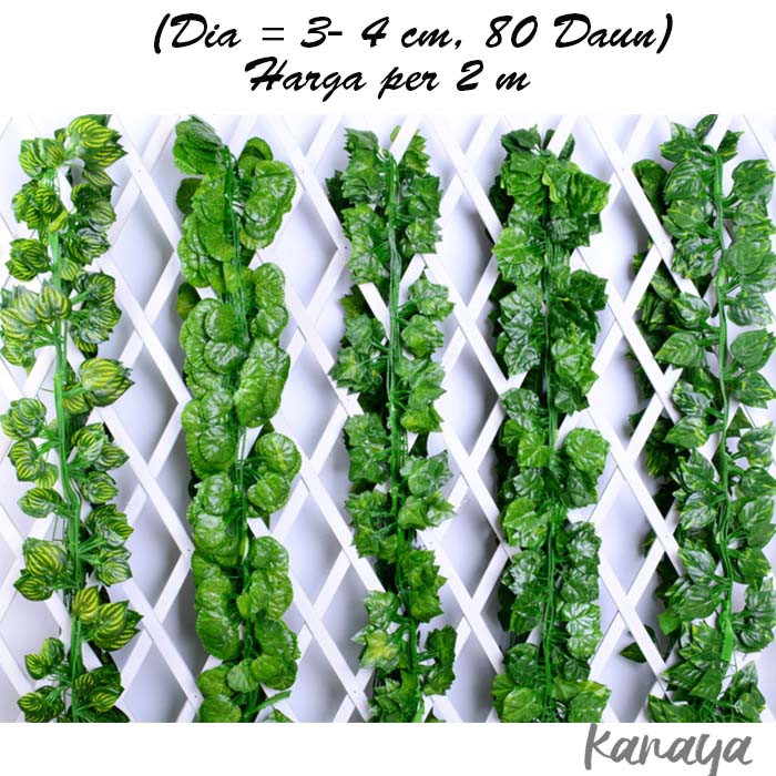 Daun Hias Plastik/ Daun anggur plastik/daun artifisial/daun dekorasi
